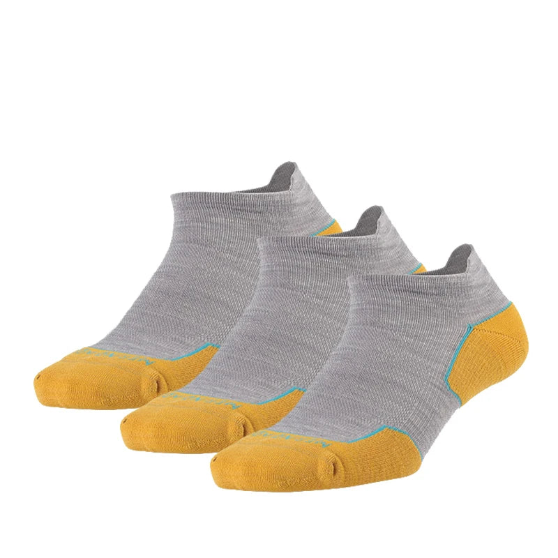 ZEALWOOD Marathon Running Socks, Men's Women's Outdoor Merino Wool Sports Compression Socks Breathable Cushion Cycling 1/3 Pairs