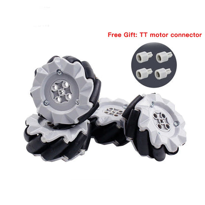 4pcs/set Mecanum Wheel Universal Omnidirectional Wheel for Legos TT N20 Motor Smart Car Robot Parts DIY Building Block Tire Toy