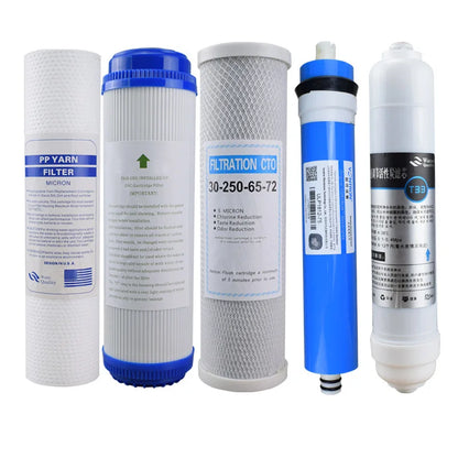 1 Set CTO,PP,UDF,T33,Water Filter Cartridge,10Inch Reverse Osmosis Filter System Replacement Water Filter