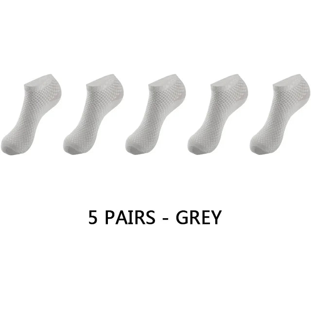 10Pairs/lot Bamboo Fiber Men Socks Large Size Short Ankle Business Black Male Meias Socks Breathable Men Plue Size EU38-48