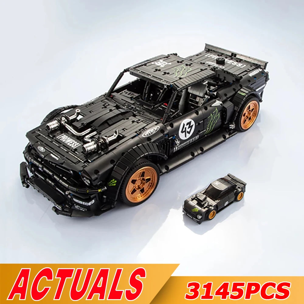 IN STOCK Technical 33003 RC Ford Mustanged Hoonicorn RTR V2 Racing Car MOC-22970 Building Blocks Bricks Toys For Kid Gift