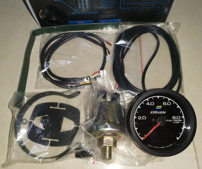 62mm GReddi  Water Temp Gauges LCD Digital Display Turbo Boost Oil Pressure Air Fuel Ratio Exhaust Fuel Volta Rpm Racing Meter