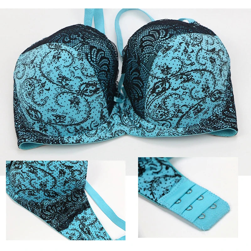 2022 New Sexy Bras Set 32/70 34/75 36/80 38/85 40/90 42/95 44/100 BCDE Cup Underwear Bralette Brassiere Plus Size Lingerie Thong