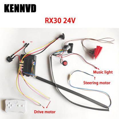 24V 12V DIY Children Electric Car Wire Harness with RC,wire harness for Kids Ride On toys Car
