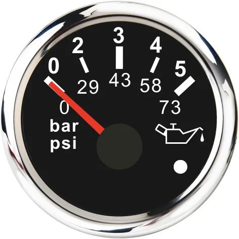 Car Marine Boat Boost Alarm Gauge 2‘’52mm Oil pressure Meter Water Level Fuel Temperature 12V 24V Voltmeter Accessories Meter