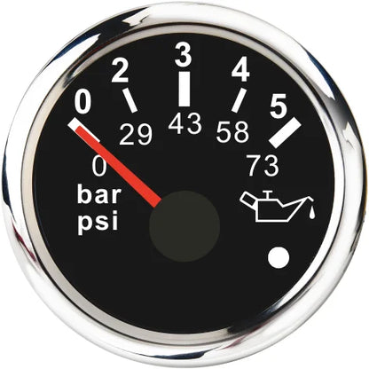 Car Marine Boat Boost Alarm Gauge 2‘’52mm Oil pressure Meter Water Level Fuel Temperature 12V 24V Voltmeter Accessories Meter