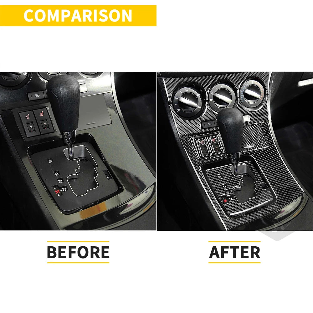 Whole Interior Stickers For Mazda 3 Axela 2010-2013 Carbon Fiber Car Accessories Dash Trim Gear Shift Console Cover Molding