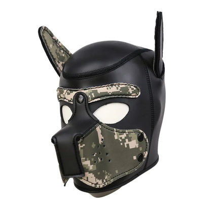 Party Masks Pup Puppy Play Dog Hood Sexy Neck Collar BDSM Bondage Kit Cosplay Full Head Ears Halloween Mask Sex Toy For Couples
