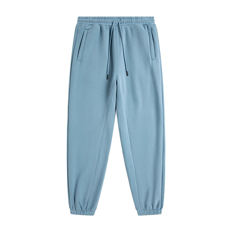 ZODF Trendy Men 345gsm Fleece Sweatpant Unisex Solid Color Loose Retro Hip Hop Winter Joggers Pants Brand Clothes HY0005