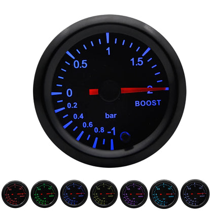 2" 52mm 7 Colors LED Boost/Water temp/Oil temp/Oil pressure/Voltmeter/Air fuel ratio/EGT/Tachometer RPM Car Gauge +Gauge Pods