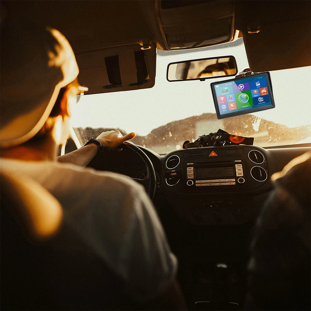 LeeKooLuu 7" inch HD Car GPS Navigation SatNav 8GB Navigators Bluetooth AV-IN FM MP3/MP4 Players
