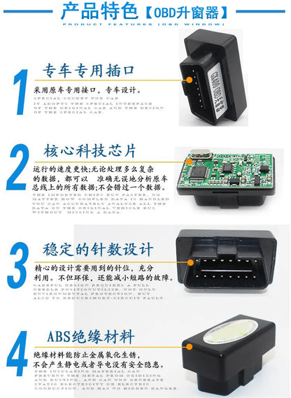 Intelligent window closer for Toyota Sienna folding Auto Window Closer Open rearview mirror automatic lock device  OBD Car lock