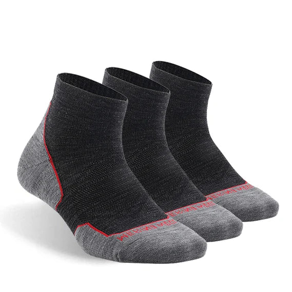 ZEALWOOD Marathon Running Socks, Men's Women's Outdoor Merino Wool Sports Compression Socks Breathable Cushion Cycling 1/3 Pairs