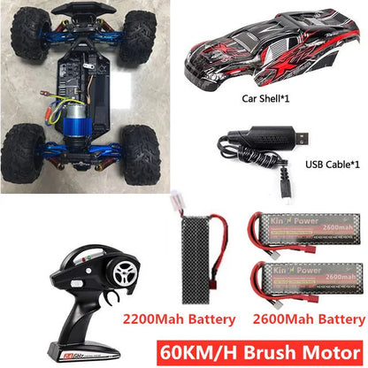 1:10 Professional Brushless 4WD RC Racing Drift Car 80KM/H All-terrain Off-road 2.3KG Steering Gear Alloy Frame RC Buggy Model