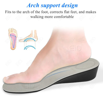 EiD Height increase insoles for growth arch support orthopedic Shoe Heel inserts Cushion Height Lift Taller Foot care Pad Unisex