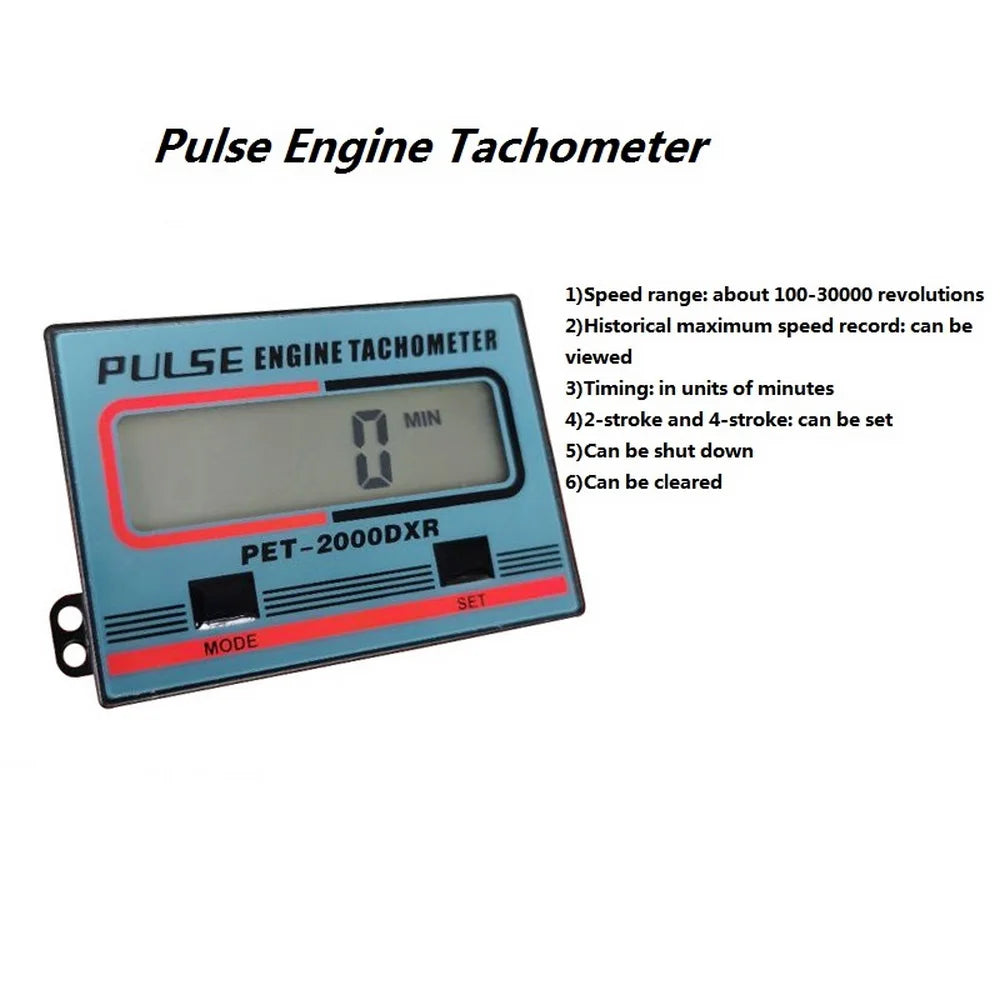 Car Engine Tachometer Handheld Digital Induction Chain Saw Tachometer for Chainsaw Lawnmowers Engine Timed in Minutes