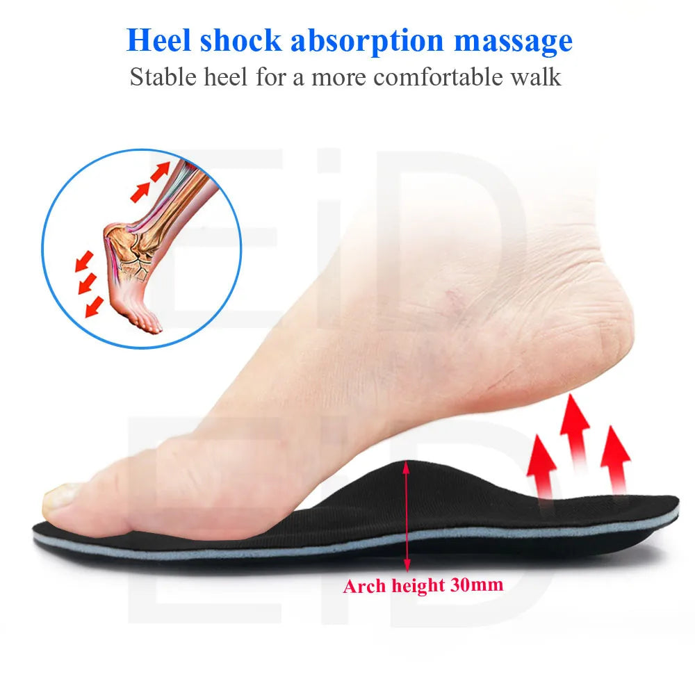 EiD Severe Flat feet insoles EVA Orthotic Arch Support Inserts Orthopedic Shoes Insoles Heel Pain Plantar Fasciitis Men Woman