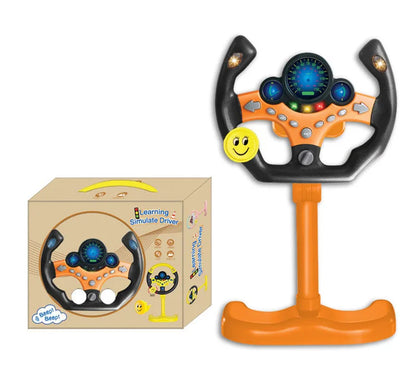 Electronic Simulation Steering Wheel With Light And Sound Early Education Puzzle Co-Pilot Sports Car Steering Wheel Toy Boy Gift