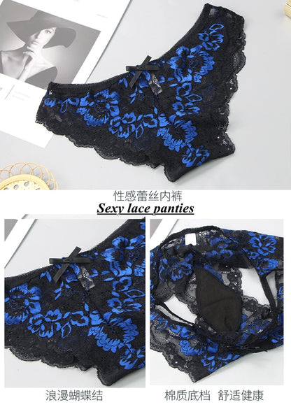 Women Ultra-thin BCDE Cup Mesh Lace Underwear Transparent Bra Sets Beauty Back Hollow Embroidery Female Lingerie