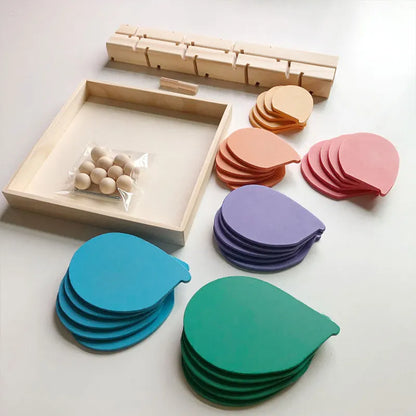 Colorful Tree Marble Ball Run Track Building Blocks Kids Montessori Wooden Toys Learning Educational Toys for Children 3 years
