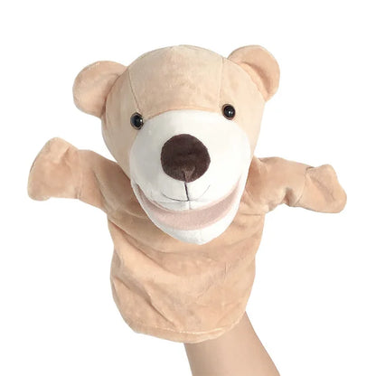 Soft Stuffed Toy Doll Animal Plush Doll Educational Baby Toys Lion Elephant Monkey Giraffe Tiger Bunny Kawaii Hand Finger Puppet