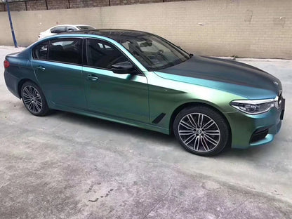 Premium Gloss Chameleon Pearl Glitter Metallic Green purple Vinyl Car Wrap Foil With Air Release Diamond Car Sticker Decal