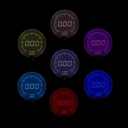 2" 52MM EVO Digital Car Tachometer 7 Colors LCD 0-10000 RPM Gauge Digital Tachometer Car meter