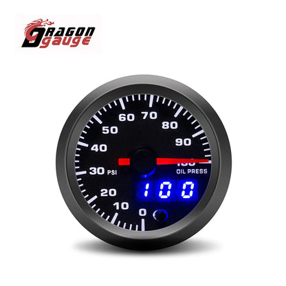 DRAGON GAUGE 52mm Car Tachometer PRM Boost Gauge Voltage EGT Gauge Water Temp Oil Temp Oil Pressure Car Gauge Fit for 12V Car