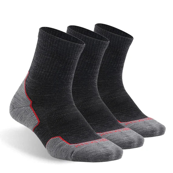 ZEALWOOD Marathon Running Socks, Men's Women's Outdoor Merino Wool Sports Compression Socks Breathable Cushion Cycling 1/3 Pairs