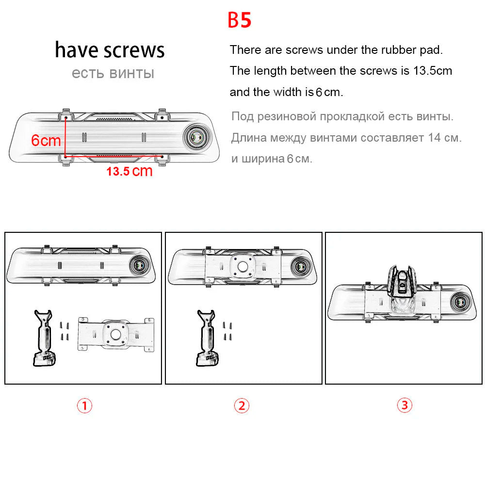 HGDO B24-B29 Rear View In door Interior Mirror Mounting Bracket Car Dvr Holder Mirror Dash Cam Support For Toyota Tesla BENZ BWM