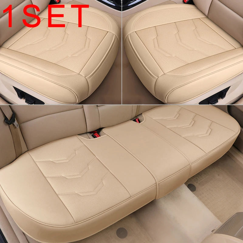 SEAMETAL Pu Leather Car Seat Cover Interior 5 Seater Cushion Protector Universal Four Seasons Automobile Seat Covers Accessories