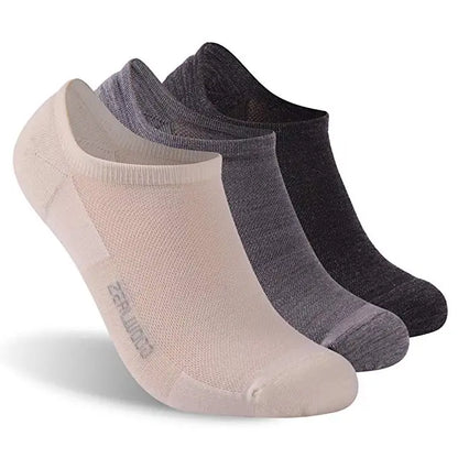 ZEALWOOD Merino Wool Running Socks Men Women No Show/Ankle/Crew Anti-blister Cushion Athletic Socks Ultra-Light Tennis 1/3 Pairs