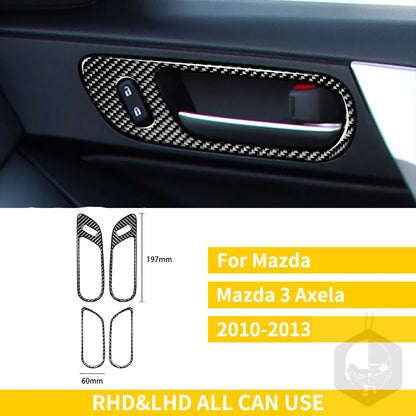 Whole Interior Stickers For Mazda 3 Axela 2010-2013 Carbon Fiber Car Accessories Dash Trim Gear Shift Console Cover Molding