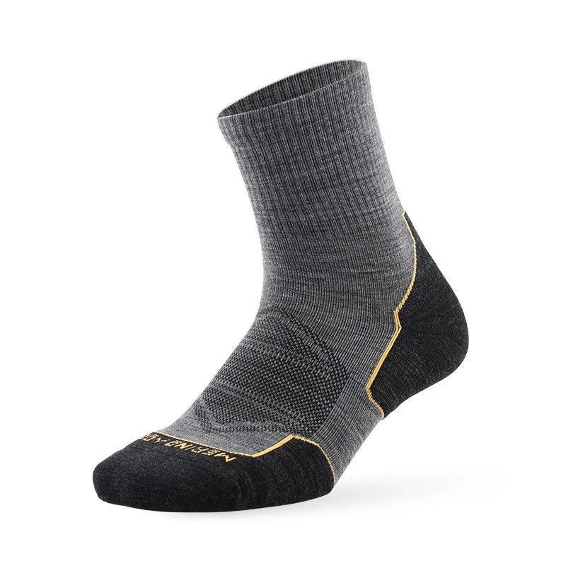 ZEALWOOD Marathon Running Socks, Men's Women's Outdoor Merino Wool Sports Compression Socks Breathable Cushion Cycling 1/3 Pairs