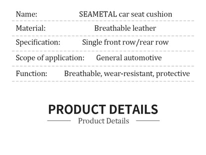 SEAMETAL Pu Leather Car Seat Cover Interior 5 Seater Cushion Protector Universal Four Seasons Automobile Seat Covers Accessories