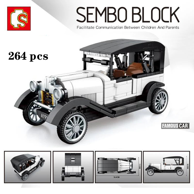 City Technique Speed Racing Car old Classic Sport Model Building Brick Super Racer Great Rally Vehicles Block Christmas gift Toy