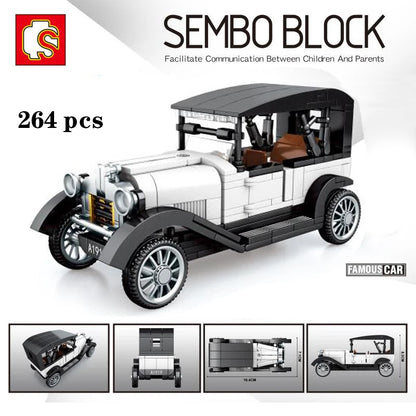 City Technique Speed Racing Car old Classic Sport Model Building Brick Super Racer Great Rally Vehicles Block Christmas gift Toy