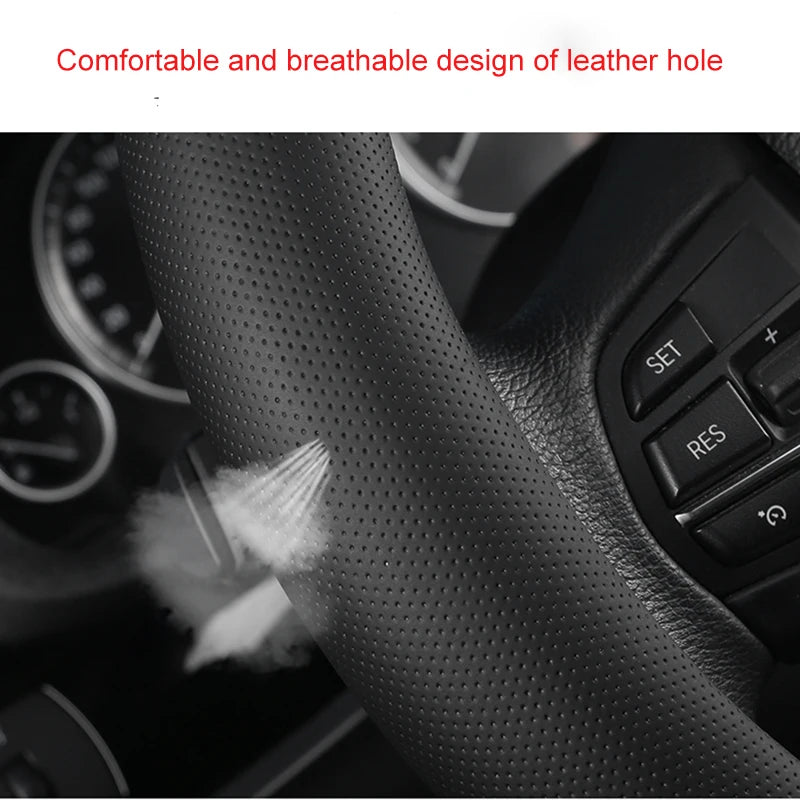 Carbon Fiber Car Steering Wheel Cover For Seat Leon 5F Mk3 2013-2021 Ibiza 6J Tarraco Arona Ateca Alhambra Auto Accessories
