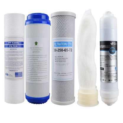 1 Set CTO,PP,UDF,T33,Water Filter Cartridge,10Inch Reverse Osmosis Filter System Replacement Water Filter