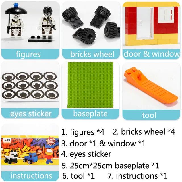 32*32 50*50 Dots Classic Base Plates Blocks DIY Small Size City Road Bricks Baseplates Construction Building Toys For Kids Gifts