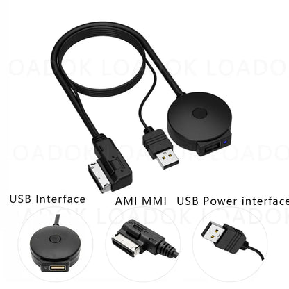 Car Bluetooth AUX Receiver USB Cable Adapter for VW Audi 2G 3G MMI Systems A4 A5 A6 Q5 Q7 Audio Media Input AMI MDI Interface