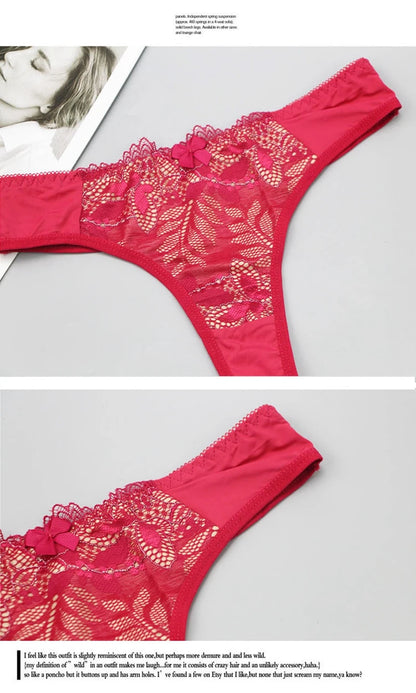 2021 New Push Up Lace Bra Sets Plus Size Lingerie BCDE Cup Adjusted Strap Bow Underwire Grey Red Blue Black White Underwear