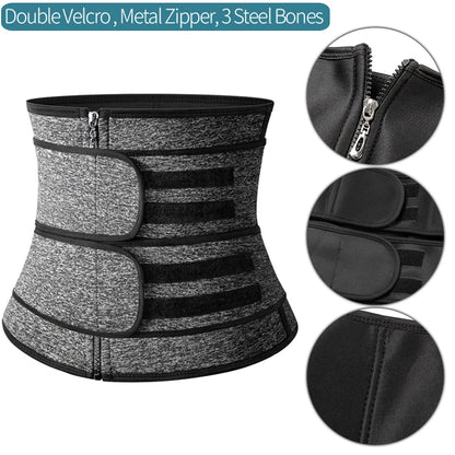Men Waist Trainer Fitness Slimming Belt Sauna Body Shaper Corset for Abdomen Weight Loss Trimmer Belt Sweat Workout Fat Burner