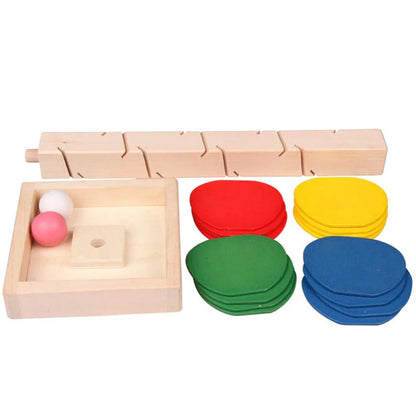 Colorful Tree Marble Ball Run Track Building Blocks Kids Montessori Wooden Toys Learning Educational Toys for Children 3 years