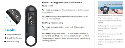 BR-E1 Wireless Remote Control Shutter Release for Canon EOS R5II R50 R8 R6II RP 850D 6DII 90D 77D 800D 200DII M200 M50II G7XIII