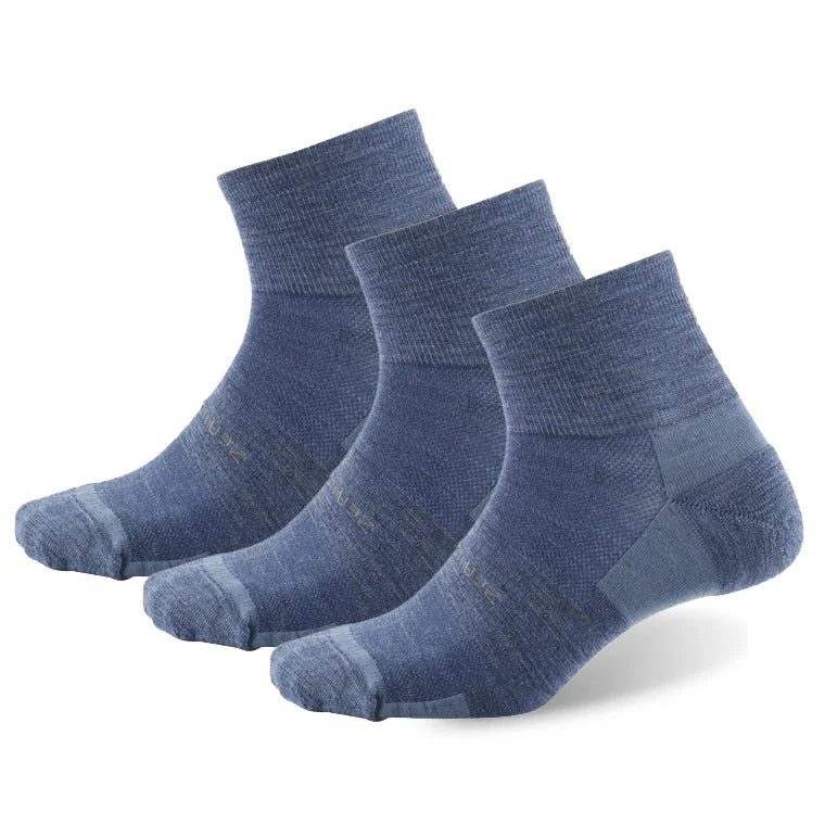 ZEALWOOD Merino Wool Running Socks Men Women No Show/Ankle/Crew Anti-blister Cushion Athletic Socks Ultra-Light Tennis 1/3 Pairs