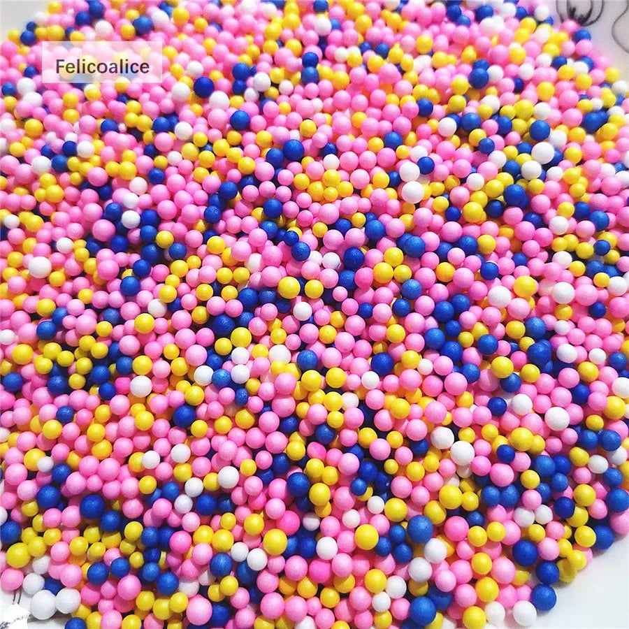 12L DIY Snow Mud Particles Accessories Slime Balls Small Tiny Foam Beads For Floam Filler For DIY Supplies 2-4mm