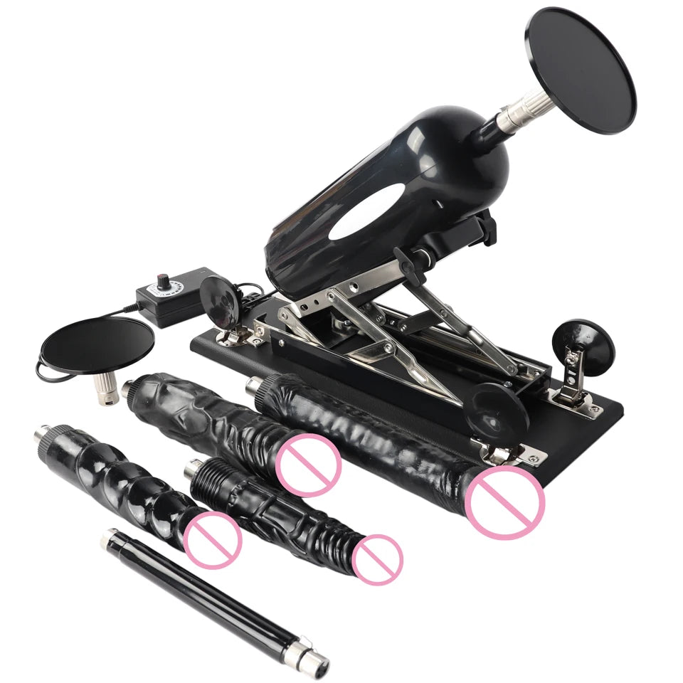 Automatic Telescopic Sex Machine Thrust Dildo Machine with Big Dildo for Men and Women Masturbation Sex Toys