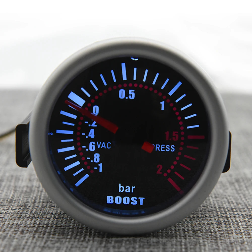 2"52mm Smoke Len PSI/BAR Turbo Boost Gauge Meter Water/Oil Temp Meter Tachometer Vacuum VOLT Oil Pressure for Gasoline Car 12V