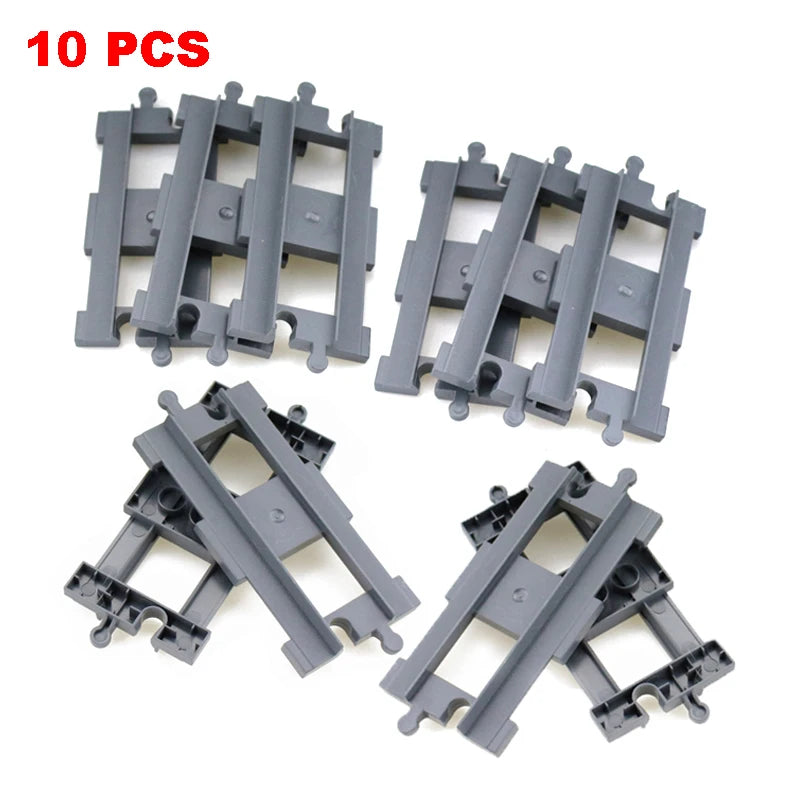 Rail Transport Big Size Building Blocks Creative Track Accessories Assemble Toys For Children Bricks Compatible City Train Set